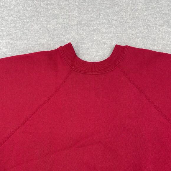 Vintage 60s Mayo Spruce Sweatshirt Adult Large (Med) Red Short Sleeve Crewneck - Picture 2 of 6